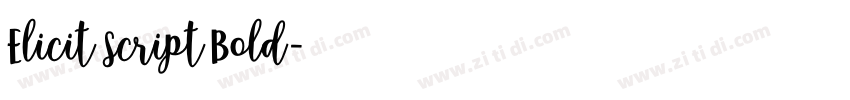 Elicit Script Bold字体转换